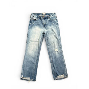 Kut From The Kloth Kelsey Fab Ab Ankle Flare Jeans Womens Size 4 Distressed Raw